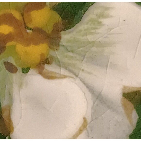 Vintage Square Ashtray Green White Floral Vee Jackson California Pottery 3.5" - Picture 7 of 12